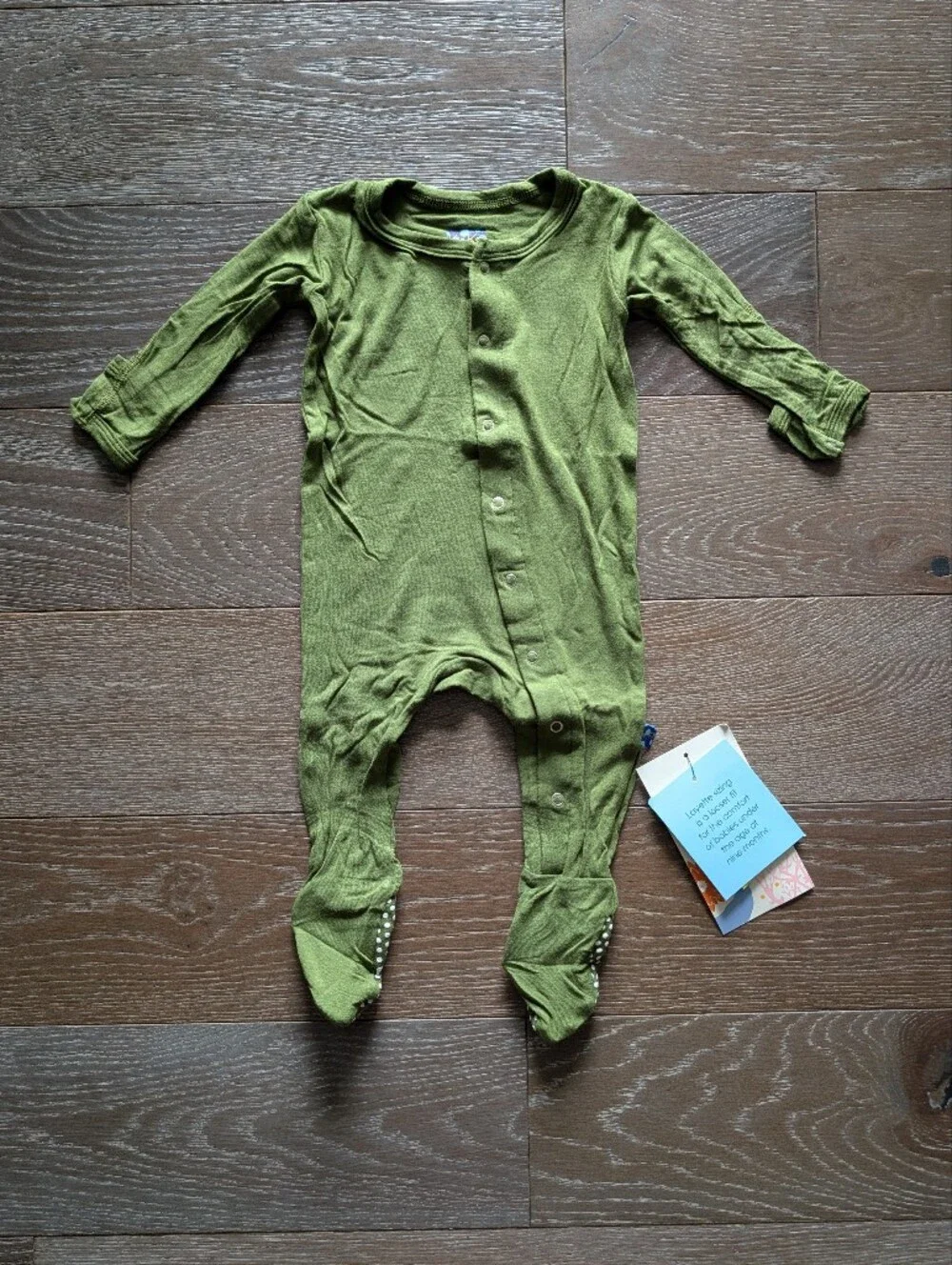 NWT Kickee Pants Basic Footie with Snaps in Moss Size Newborn